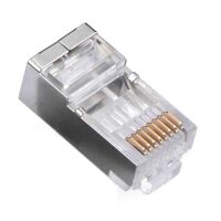 RJ connector 8P8C male transparant shielded RJ45