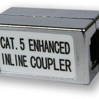 RJ45 8P8C Cat5E koppelstuk straight metaal shielded