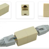 RJ45 CAT5E koppelstuk straight plastic plaatjes