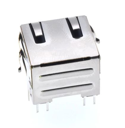 RJ45 connector 8P8C female metaal met leds PCB 2 03