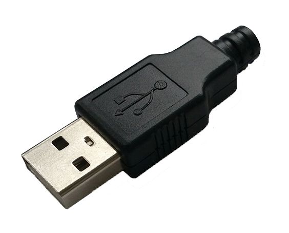 USB-A connector male zwart