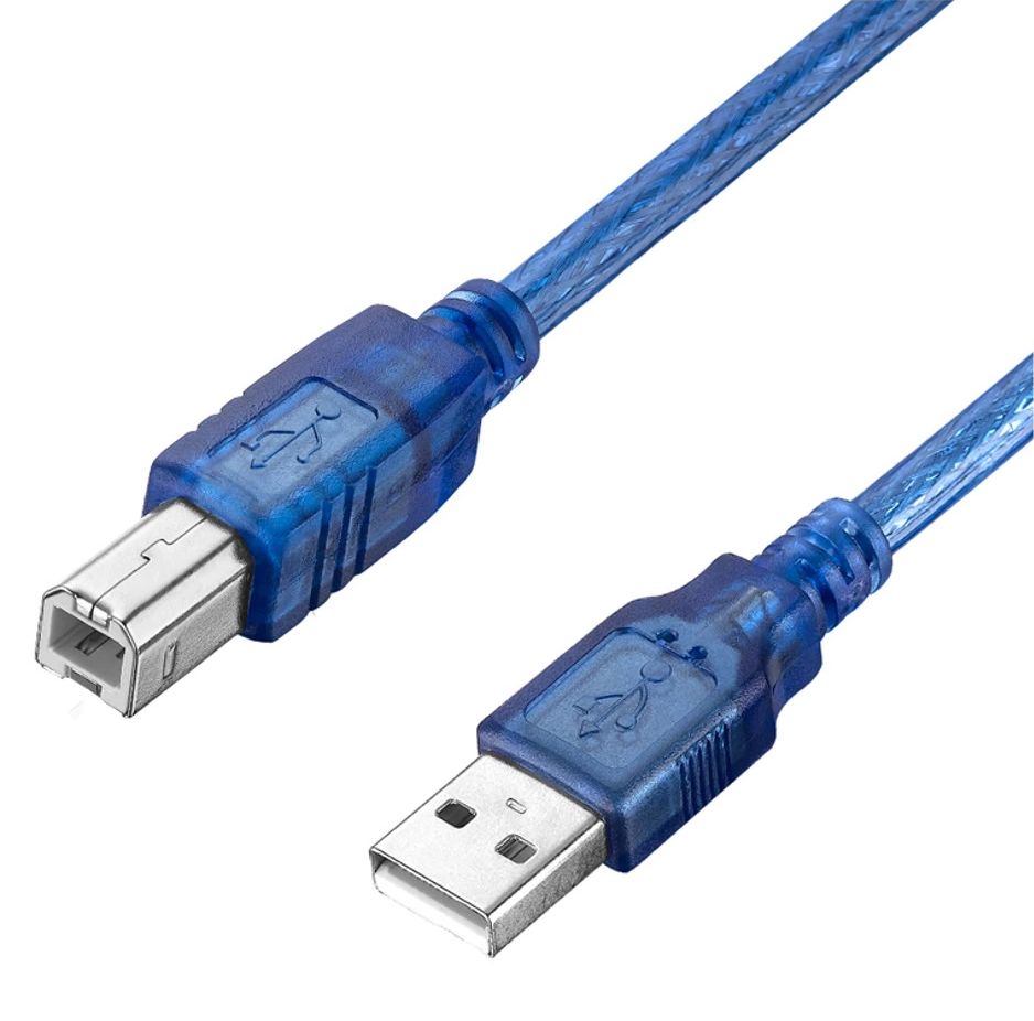 USB-A male naar USB-B male kabel 30cm blauw 02