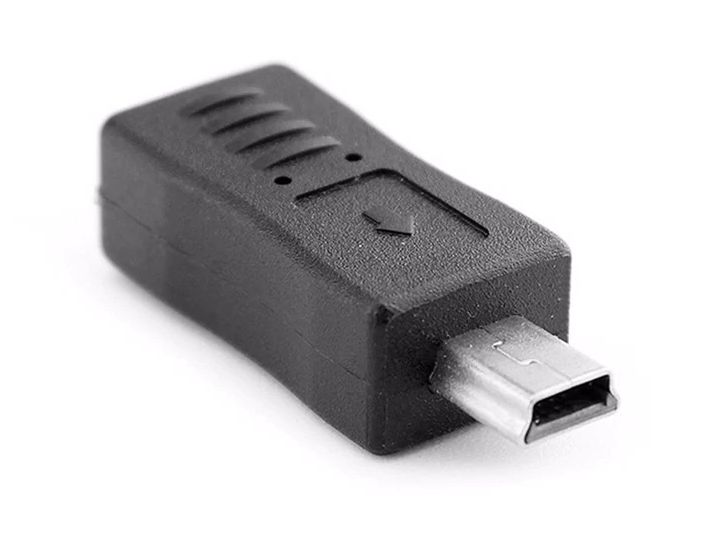 USB-micro female naar USB-mini male verloop adapter