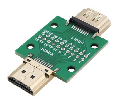 HDMI connector breakout module male-female 20-pin PCB 01