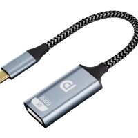 USB-C DP naar Display Port 1.4 adapter 8K-60Hz 4K-144Hz 1080P-240Hz 20cm grijs