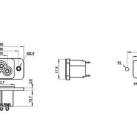 Power connector C6 female plug inbouw - Afbeelding 3