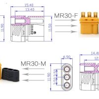 MR30 3-fasen motor connector male 30A - Afbeelding 4