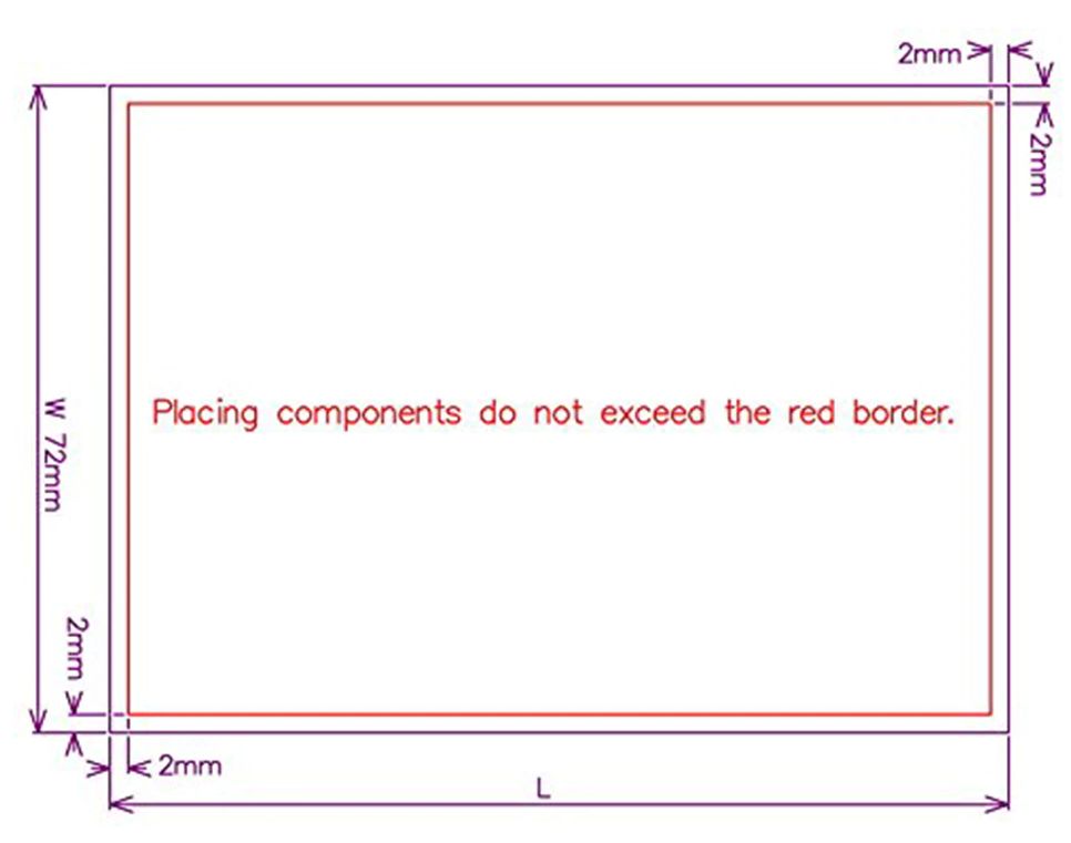 DIN rail PCB bracket 70x72mm adapter montage beugel groen afmetingen