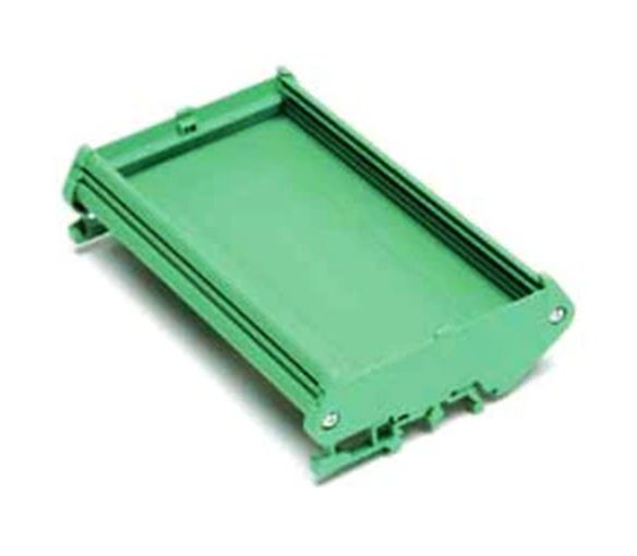 DIN rail PCB bracket 100mm lang adapter montage beugel groen UM72