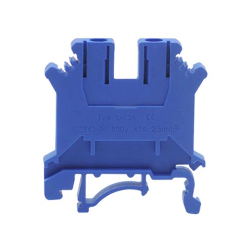 DIN Rail Terminal Block UK-3N 02 blue