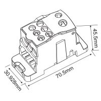 Verdeelblok 125A 690V DIN-rail UKK 125 rood - Afbeelding 6