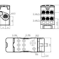 Verdeelblok 125A 690V DIN-rail UKK 125 rood - Afbeelding 7