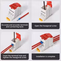 Verdeelblok 125A 690V DIN-rail UKK 125 rood - Afbeelding 5