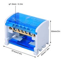 Verdeelblok 2-rails 125A 500V DIN-rail UK 207 blauw - Afbeelding 6