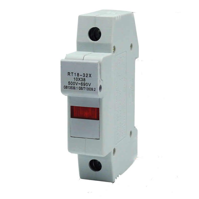 Zekering houder 10x38mm voor DIN Rail max. 32A RT18-32X