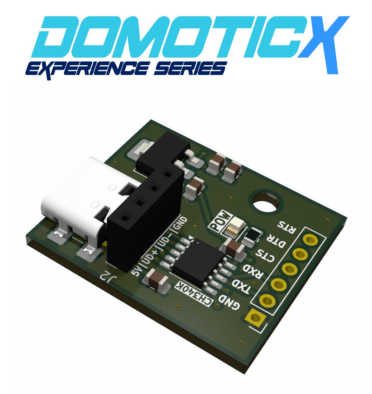 USB-C UART module 3.3V RX/TX/CTS/DTR/RTS CH340K (DomoticX eXperience ...