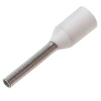 Adereindhuls crimp connector voor draad 0.5mm2 22AWG E0508 wit