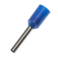 Adereindhuls crimp connector voor draad 0.75mm2 20AWG E7508 blauw