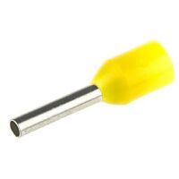 Adereindhuls crimp connector voor draad 0.75mm2 20AWG E7508 geel