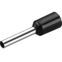 Adereindhuls crimp connector voor draad 0.75mm2 20AWG E7508 zwart