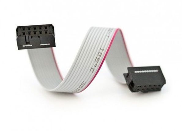 Bandkabel 10-draads 10cm met 2 FC-10P 2.54mm pitch connectoren