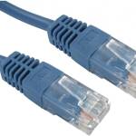 Netwerk patch kabel blauw