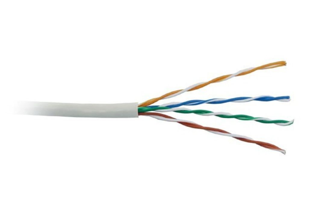 Netwerkkabel UTP CAT5E kabel koper vaste kern AWG24 (per meter)