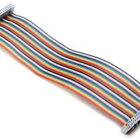 Bandkabel 40-draads 20cm met FC-40P 2.54mm pitch connectoren kleur