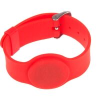 NFC RFID polsband met gesp MIFARE Classic S50 1K 13.56 MHz ISO14443A GEN1 rood