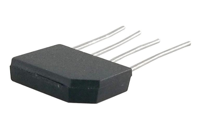 Gelijkrichterbrug 2A 1000V (KBP210) voorkant schuin