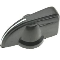 Draaiknop kippenkop 40x20mm voor as 6mm K7-2 zwart