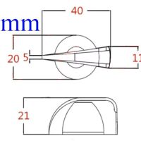 Draaiknop kippenkop 40x20mm voor as 6mm K7-2 zwart - Afbeelding 4