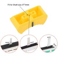 Potmeterknop 24x11x10mm voor slide potmeter met een schacht van 4x1mm geel/zwart - Afbeelding 4