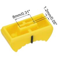 Potmeterknop 24x11x10mm voor slide potmeter met een schacht van 8x1.2mm geel/zwart - Afbeelding 4