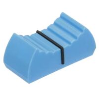 Potmeterknop 24x11x10mm voor slide potmeter met een schacht van 8x1.2mm blauw/zwart