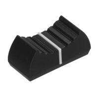 Potmeterknop 24x11x10mm voor slide potmeter met een schacht van 4x1.2mm zwart/wit