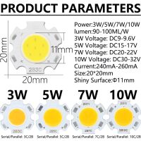 Power LED SMD 5W 2B5C 2011 warm wit 3000K - Afbeelding 4