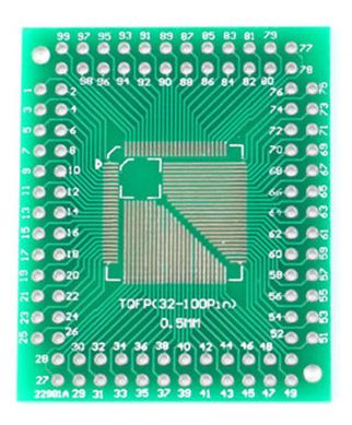 QFP-TQFP-LQFP naar DIP converter 80 pins kant B bovenkant