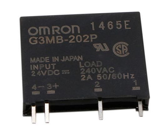 Relais 1xNO 75-250VAC 2A 1PST / 24V (G3MB-202P) Relais 1xNO 75-250VAC 2A 1PST / 24V (G3MB-202P)