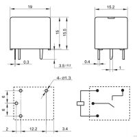 Relais 1xNO 250VAC-12A 1P1T / 24V BRD-SS-124LM - Afbeelding 3