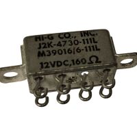 Half Size Crystal CAN Relay 12V 160 Ohm 2xNO/NC 2A HI-G Co. J2K-4730-111L M39016/6-111L