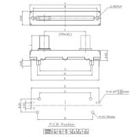 Potmeter schuif 10K ohm lineair 75mm 1-kanaal 60mm slide schacht 15x1.2mm B10K - Afbeelding 3