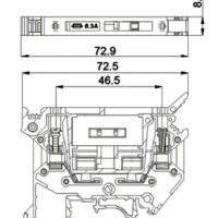 Zekering houder voor 5x20mm zekering 250V max. 6.3A indicatielamp DIN Rail UK-5-HESI - Afbeelding 4