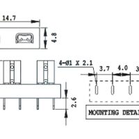 Zekering houder PCB voor mini auto zekering mes - Afbeelding 4