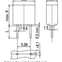 Zekering 250V 5A PCB pitch 5.08mm 392 - Afbeelding 3