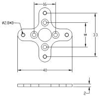 BLDC 3-fasen drone motor kruis beugel aluminium - Afbeelding 4