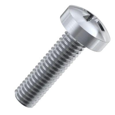 Bolkopschroef philips kruis UNC #2-56 lengte 1/2" (ca. 12mm) RVS A2 304 DIN7991 ISO10642