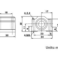 Kogellager blok lineair tbv 8mm stang SCS8UU - Afbeelding 4