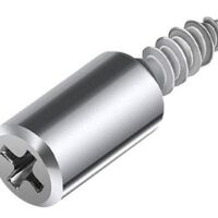 Schroef kruisgleuf 4.5x14mm met cilinder 13x7.5mm plaathouder verzinkt witte kap