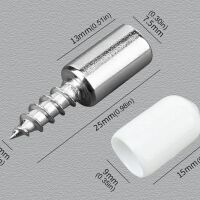 Schroef kruisgleuf 4.5x14mm met cilinder 13x7.5mm plaathouder verzinkt witte kap - Afbeelding 3
